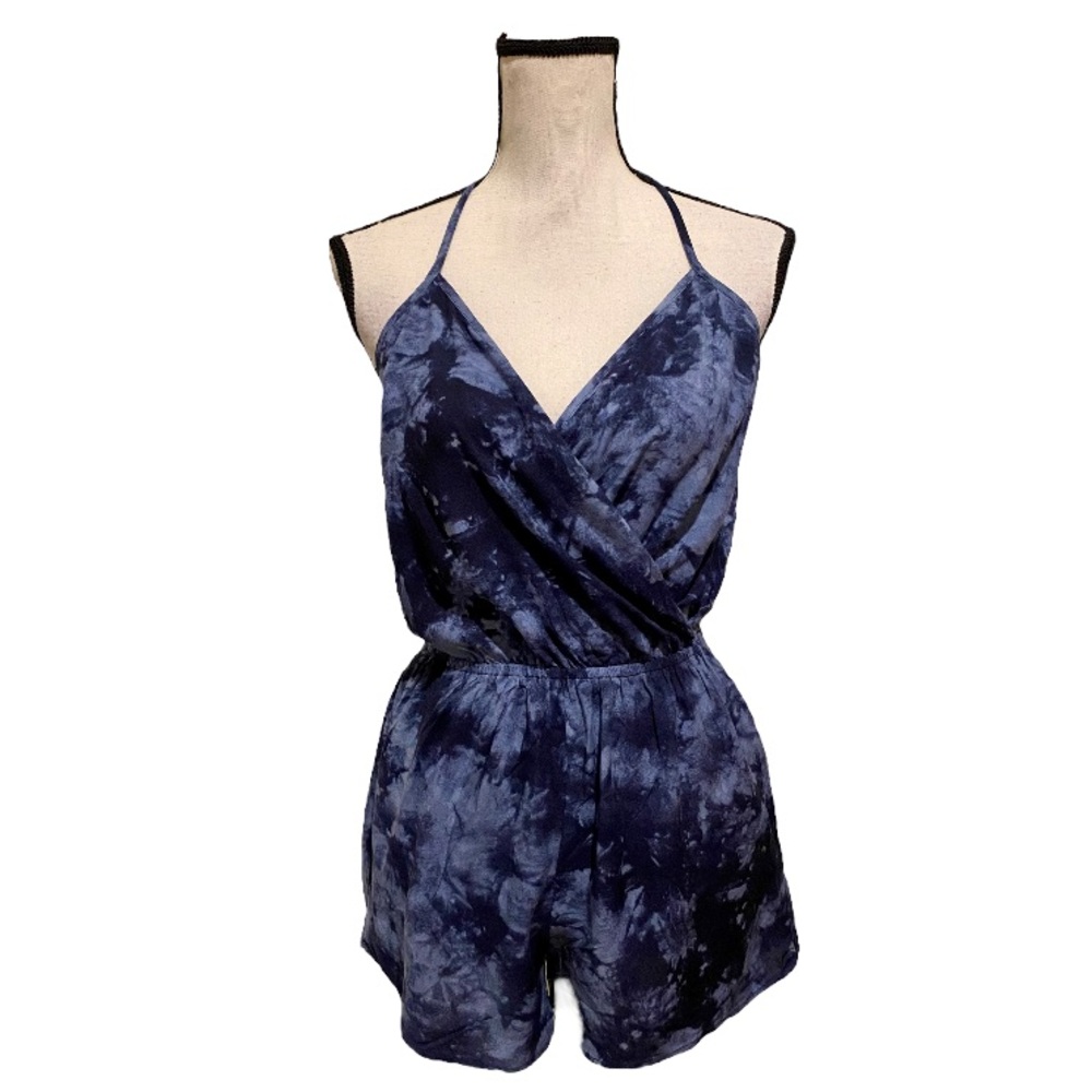 [Mimi Chica] Tie-Dye Halter Neck Romper